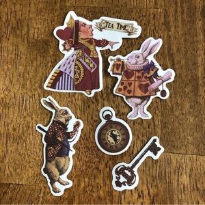 Alice in Wonderland Classic Illustrations stickers (5pk)